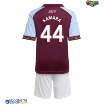 Otroški Nogometni dresi Aston Villa Boubacar Kamara #44 Domači 2025-26 Kratek Rokav (+ Kratke hlače)